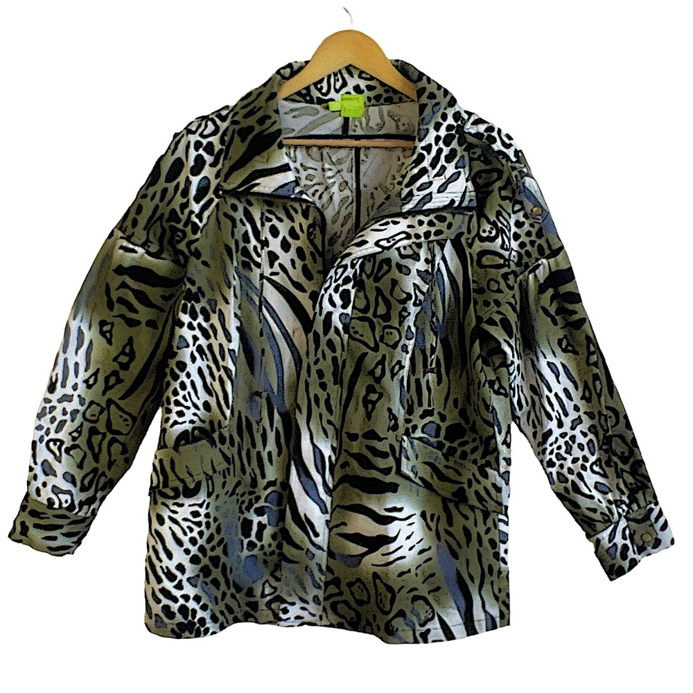 Adam Jacobs’ Green Leopard Print Short Trench